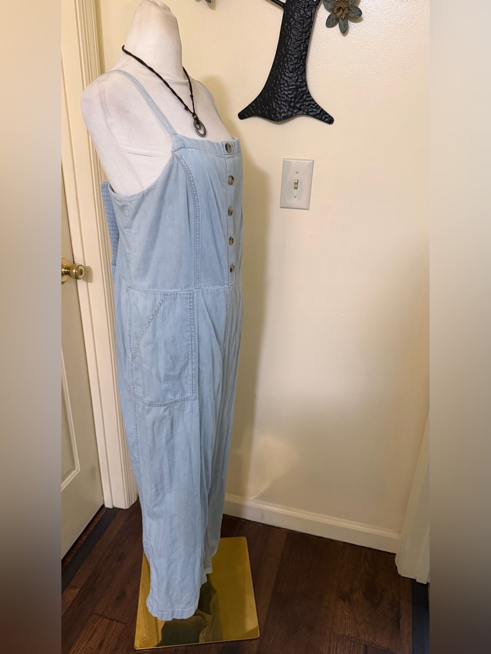 Light Blue Button-Front  Jumpsuit by Old navy - Picture 8 of 12